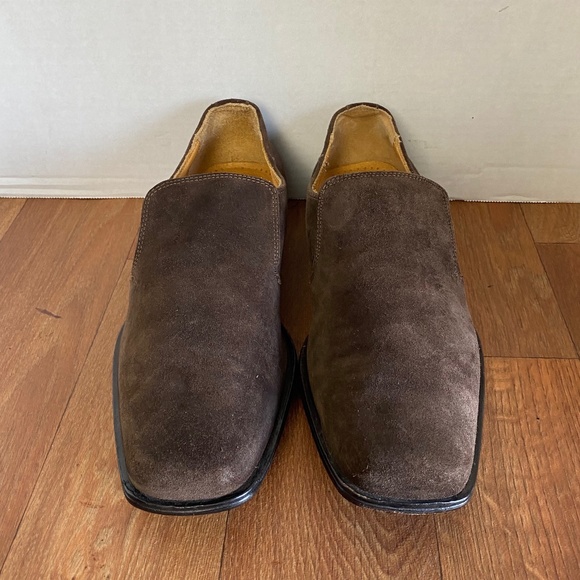 Mercanti Fiorentini Italy Made Mens 10 M Brown Suede Loafers Slip On Shoes. main image 6